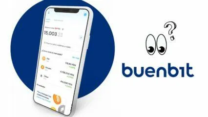 Aplicación Buenbit que muestra el saldo de inversión y el precio de las criptomonedas. Invertir en criptomonedas es fácil.