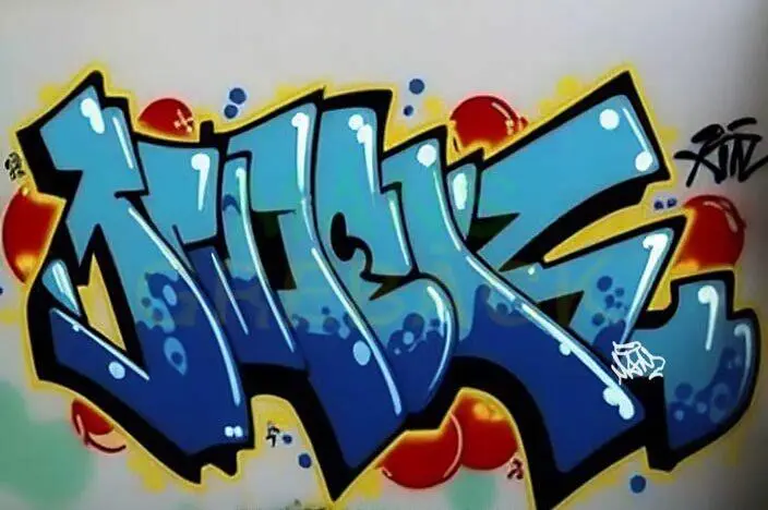 Grafiti colorido con el nombre 