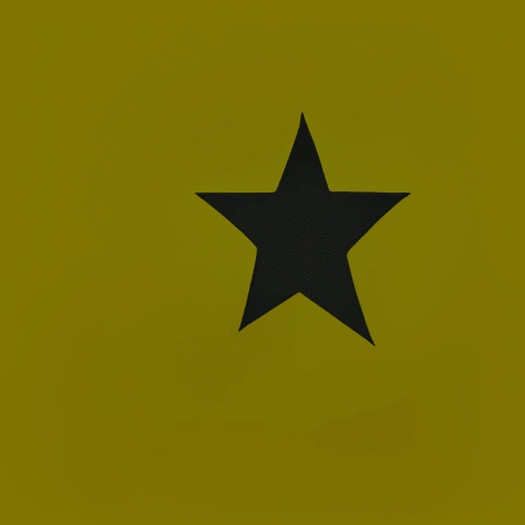Estrella negra sobre fondo verde oliva