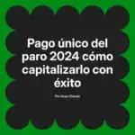 Pago único del paro 2024 cómo capitalizarlo con éxito