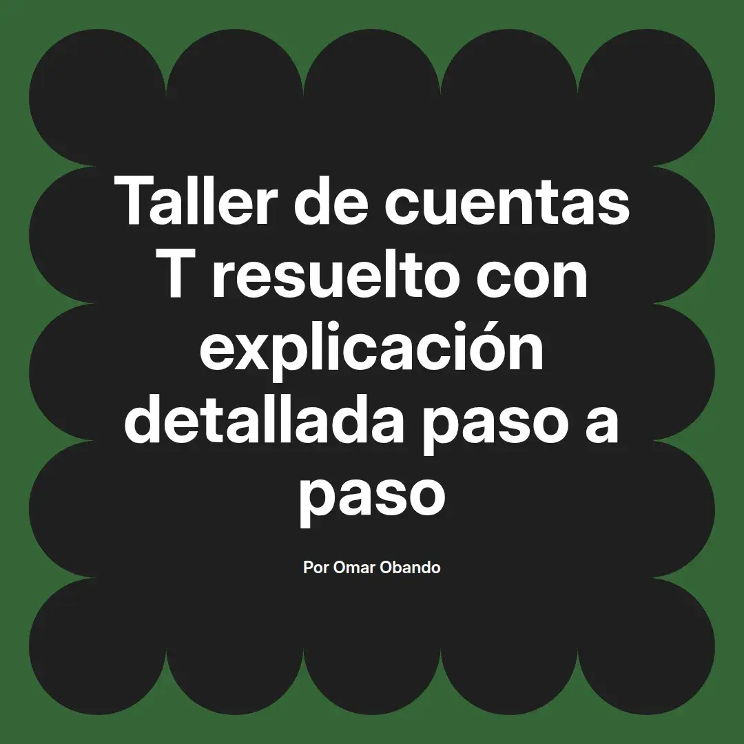 imagen destacada del post con un texto en el centro que dice Taller de cuentas T resuelto con explicación detallada paso a paso y abajo del texto aparece el nombre del autor Omar Obando